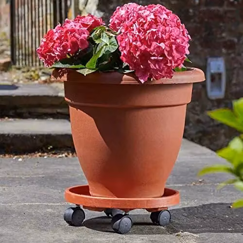 Marco Paul Plant Pot Caddy, Burnt Orange, Diameter: 29 cm – 3