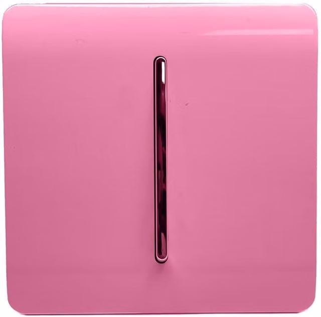 Trendi Switch 10 Amp Triple Pole Fan Isolator Switch with Chrome Rocker in Candy Pink – 1