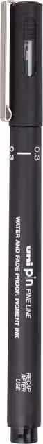 Uniball Fineliner Drawing Pen with Black Ink