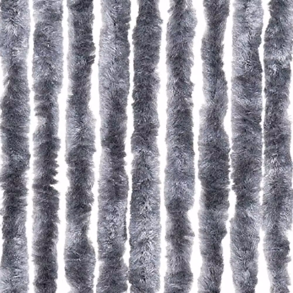 Berkfield Home Silver Chenille Insect Curtain, W: 56 cm, H: 185 cm – 5