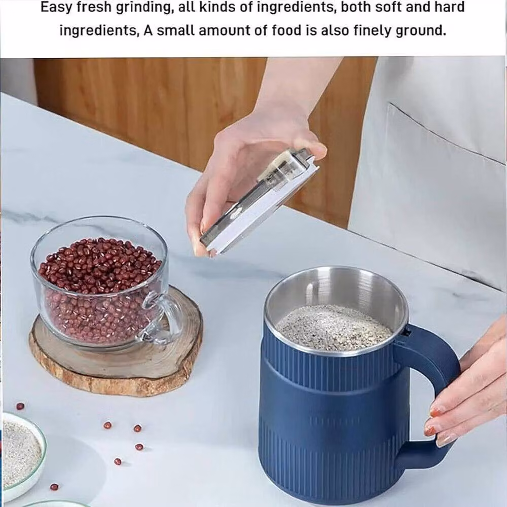 FLAVORA Blue Small Powder Grinding Machine with Auto Shut-off and Overheat Protection – 3