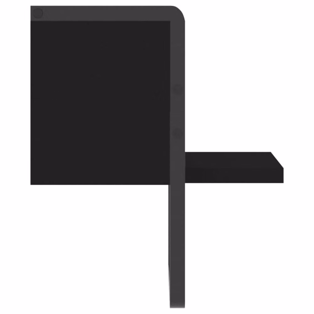 Berkfield Home Wall Mounted Bar Shelf in Black, W/D/H: 20 x 25 x 30 cm – 4