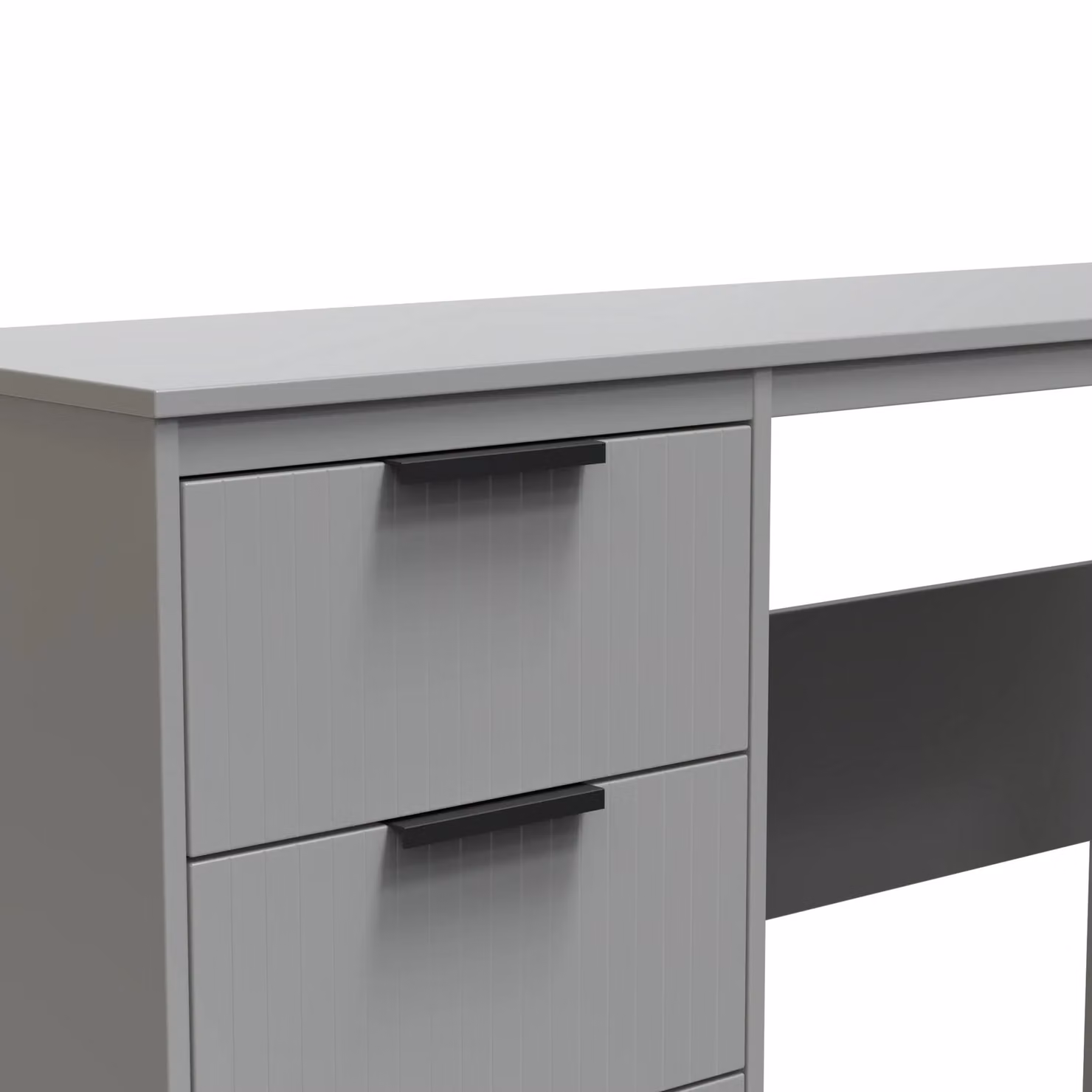 Ready Assembled 2 U Denver 3 Drawer Desk in Grey – 3