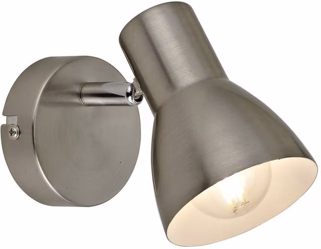 Netlighting Riado Single Wall Spotlight in Grey Satin Nickel