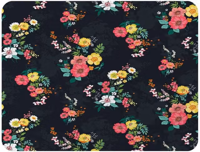 Benjamin Tate Design Floral Pattern Fleece Blanket in Multicolour, W/D/H: 120 x 150 cm – 2