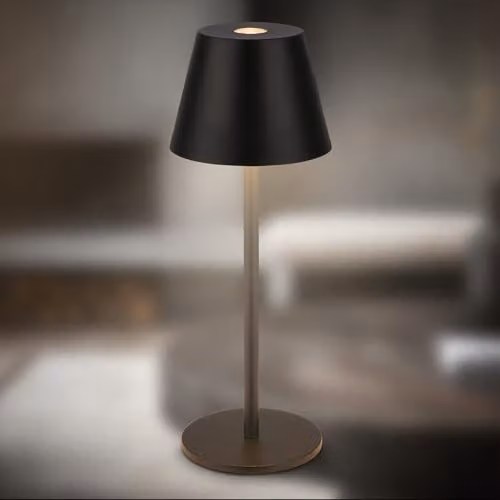 Briloner Rechargeable LED Table Lamp Black, Dimmable Touch Control, IP44 Outdoor Light, W/D/H: 6 x 6 x 16 cm – 7