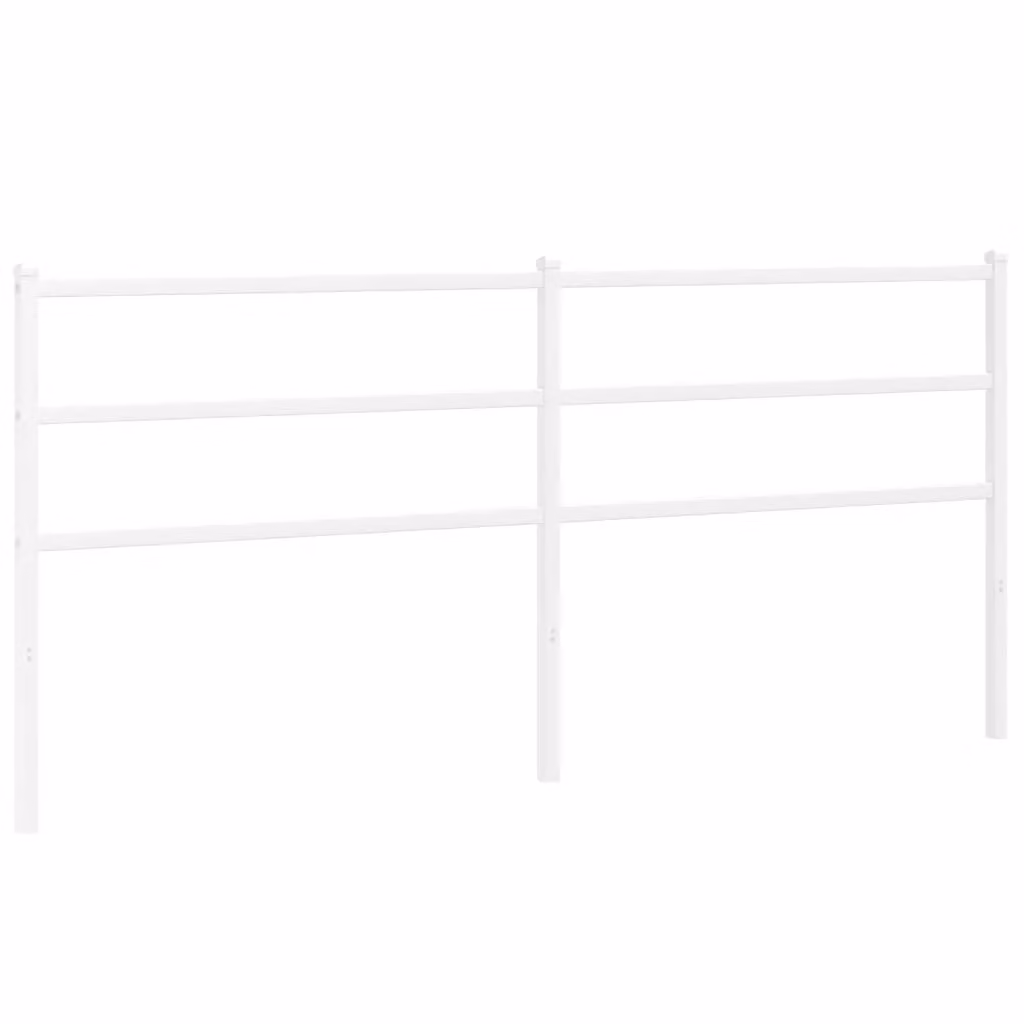 Berkfield Home Classic Metal Headboard in White, 200 cm – 2