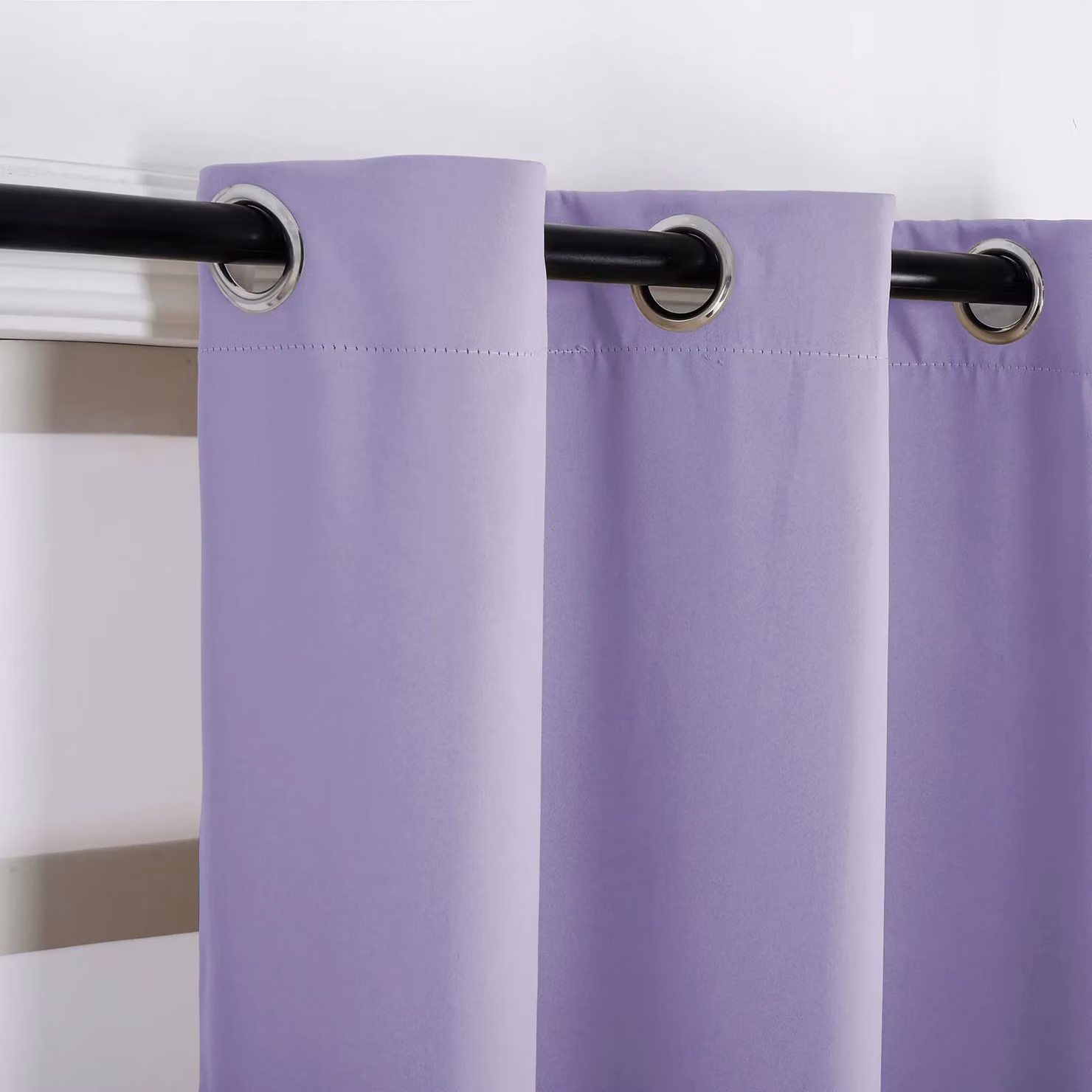 Happy Homewares Blackout Thermal Eyelet Curtains, Purple Polyester 2 Panel Pair, Width: 168 cm, Drop: 183 cm – 3
