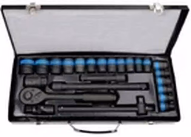EONLION Heavy Duty 1/2 inch Chrome Vanadium Ratchet Socket Set with Extension Bar, Black – 1