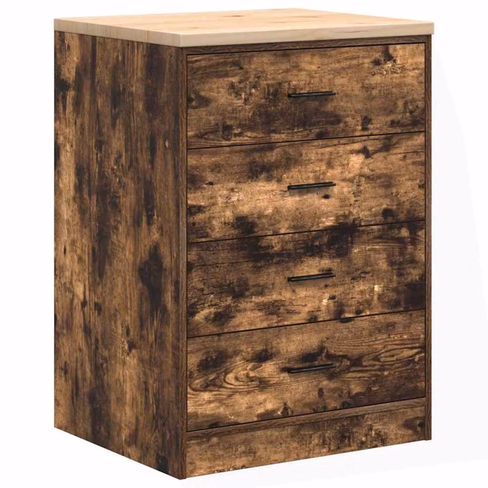 Berkfield Home Durable Garage Storage Cabinet in Smoked Oak Brown, W/D/H: 60 x 51 x 85 cm – 3
