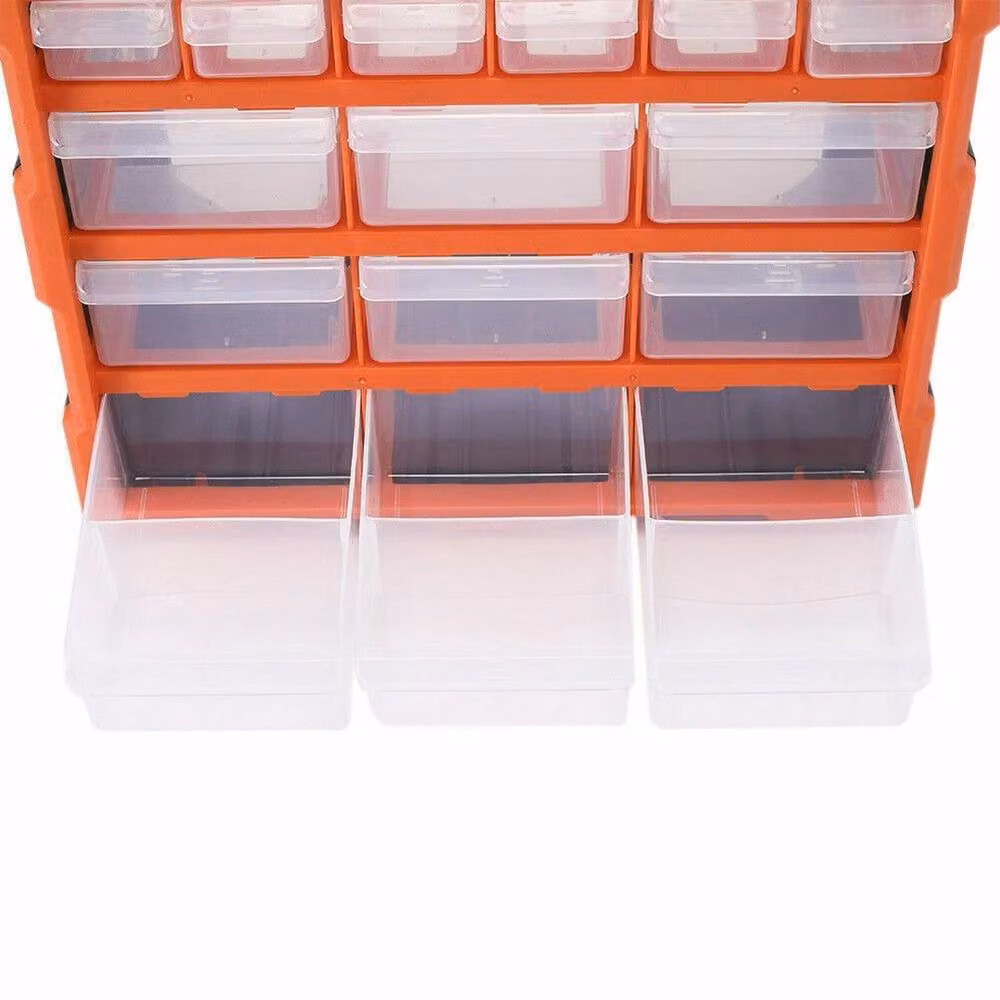 Havendro 39 Drawer Plastic Storage Cabinet Organiser in Orange and Transparent – 3
