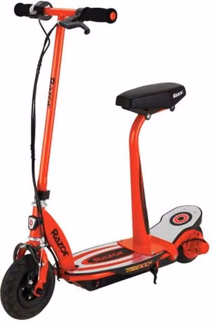 Razor Red Electric Ride-On Scooter with Rechargeable Battery and Air Rubber Tyres