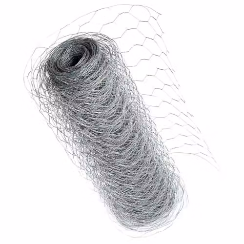Actiaspet Galvanised Steel Chicken Wire Mesh Fencing in Silver, Width: 120 cm