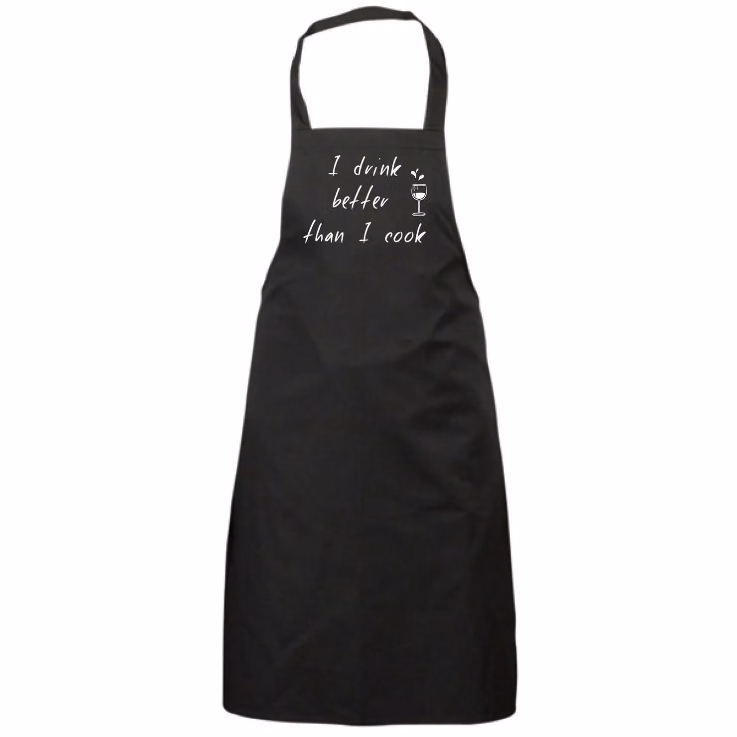 60 Second Makeover Limited Drink Better Than I Cook Novelty Apron in Black – 2