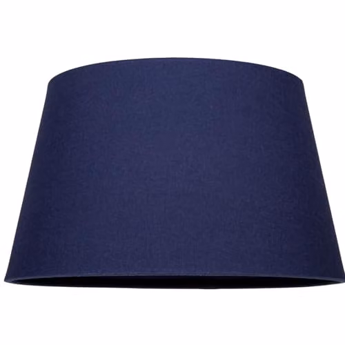 Happy Homewares Classic Blue and White Fabric Cylinder Drum Lampshade for Pendant or Table Lamps