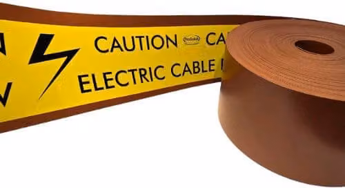 ProSolve Groundarmor Electricity Cable Tile Tape, Yellow, W: 200 mm, H: 2.5 mm, L: 40 m