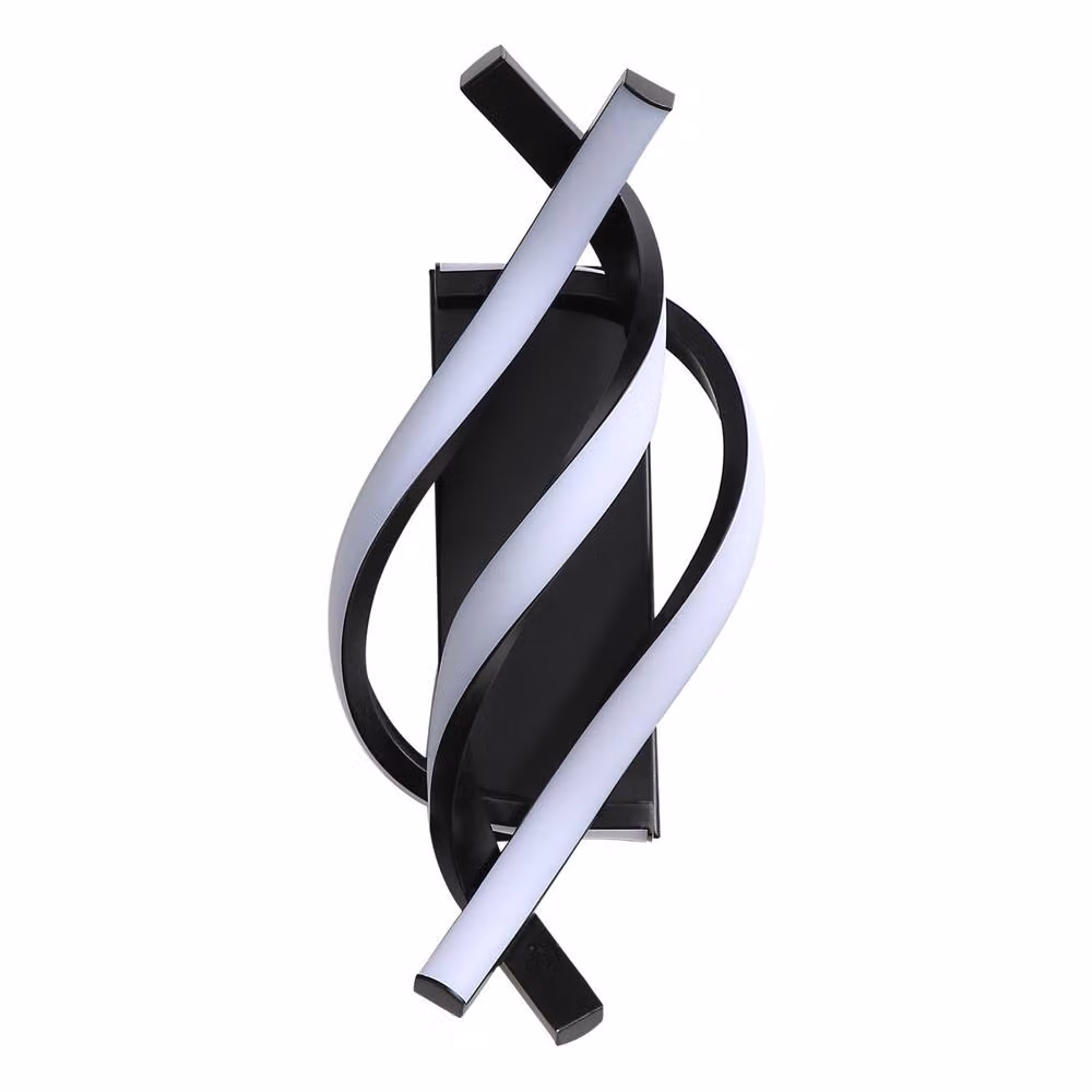 Pheashine Modern LED Wall Light, Warm White 3000K, Black, 32.5 cm – 4