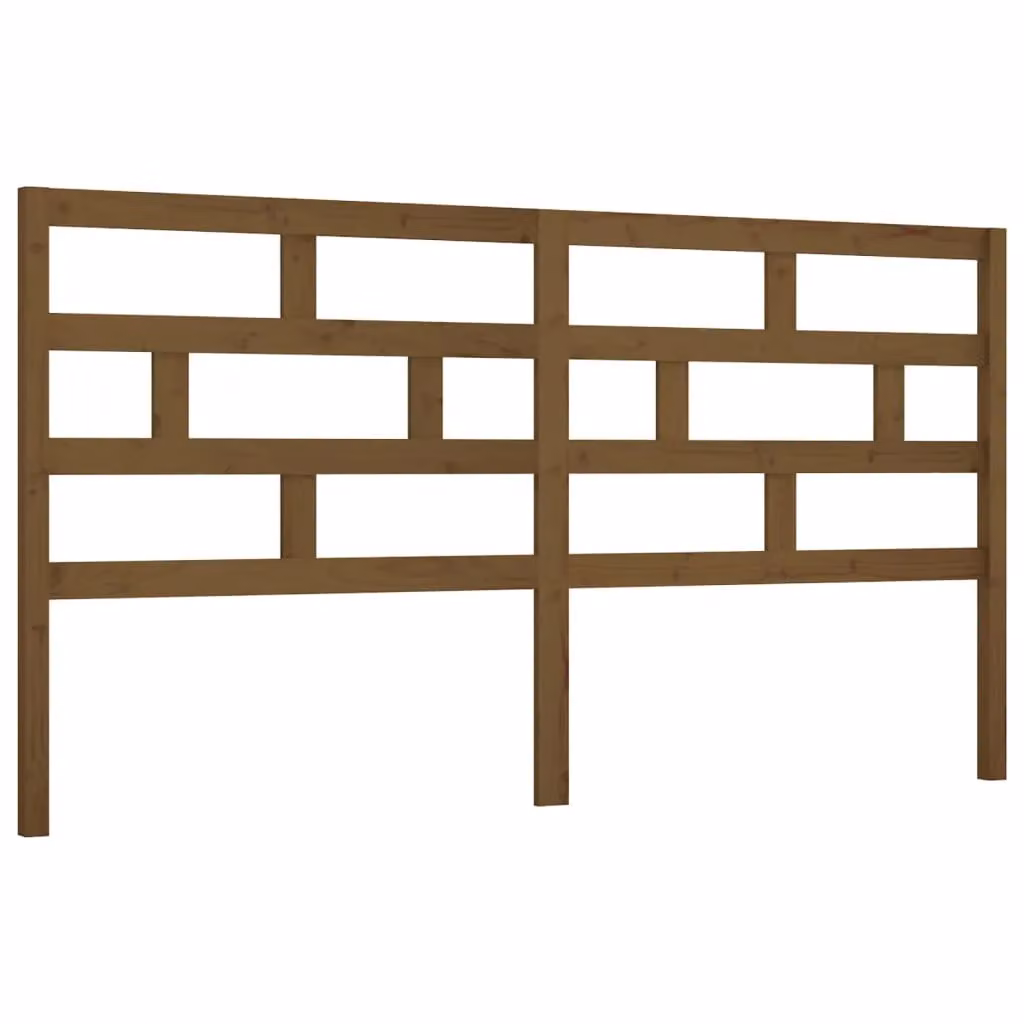 Berkfield Home Rustic Solid Wood Pine Bed Headboard, Honey Brown, W: 186 cm, D: 4 cm, H: 100 cm – 2