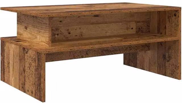 Berkfield Home Rustic Old Wood Coffee Table in Brown, W/D/H: 90 x 55 x 42.5 cm – 1