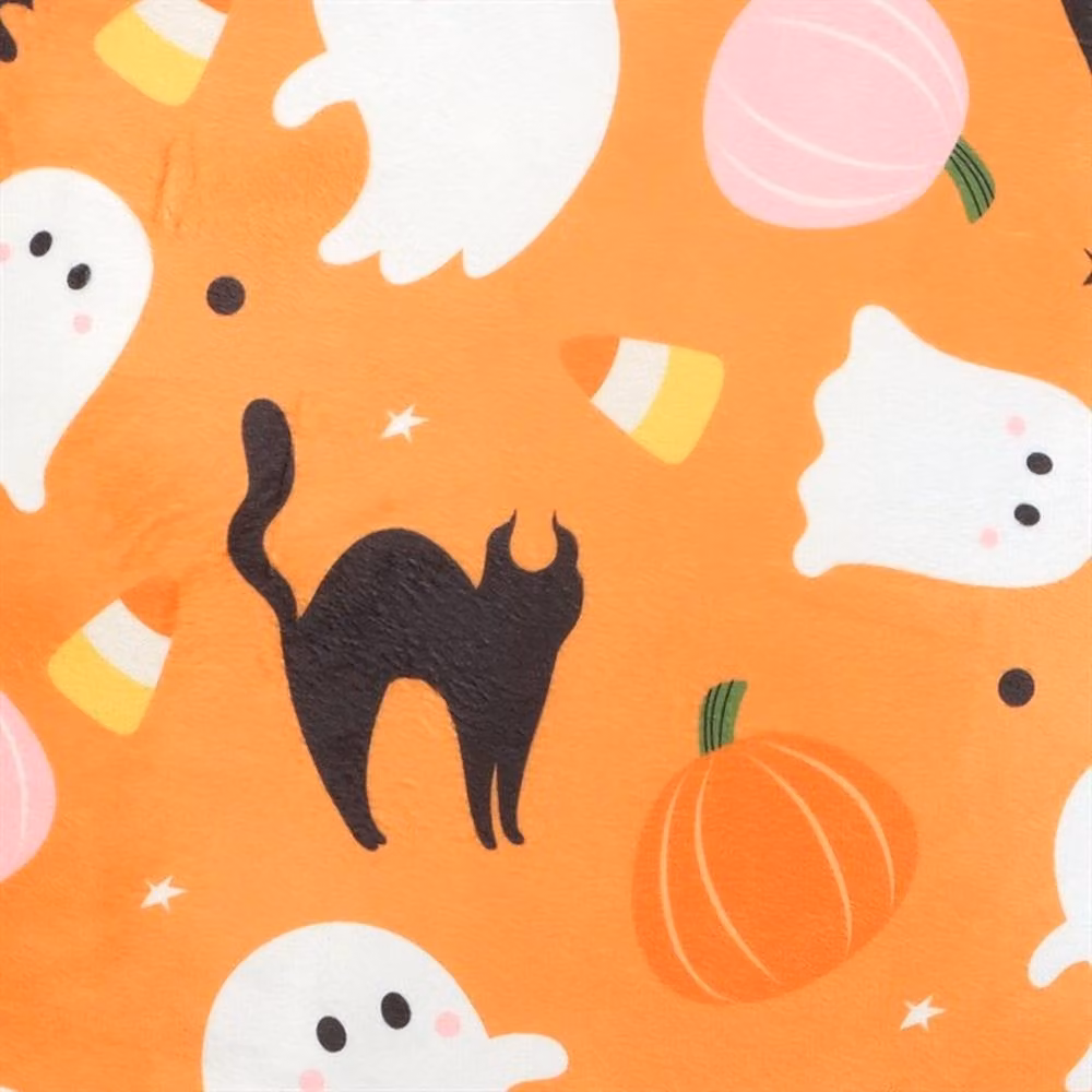 Uniqueful Square Ghost Print Cushion in Orange – 2