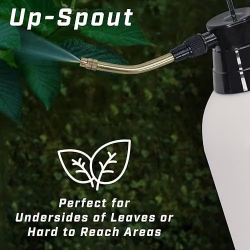 Faithfull Manual Handheld Garden Pressure Sprayer in White and Black with 2 Litre Capacity and 2 Adjustable Nozzles – 4