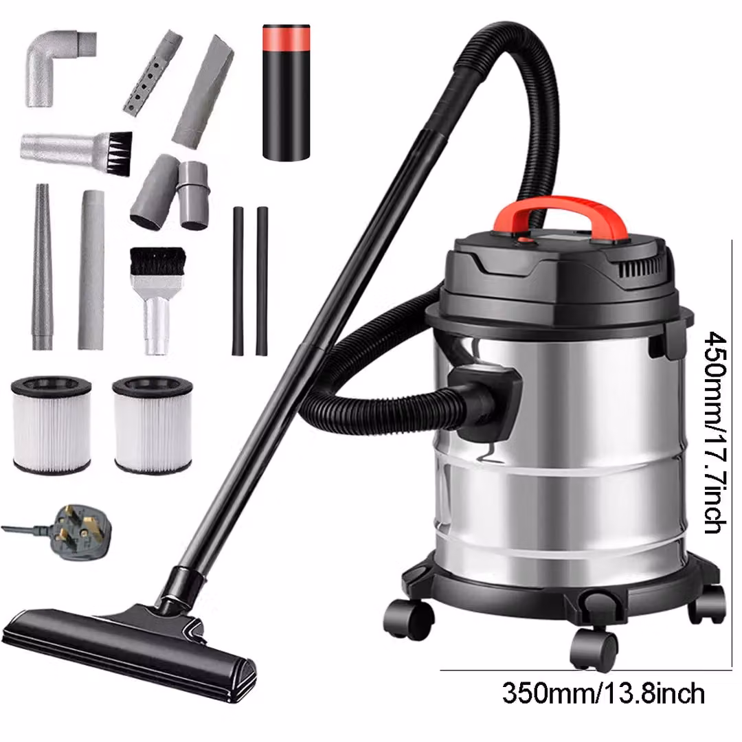 Hinsinc 2000W Wet and Dry Bagless Cylinder Vacuum Cleaner with 20L Capacity and HEPA Filter in Black – 2