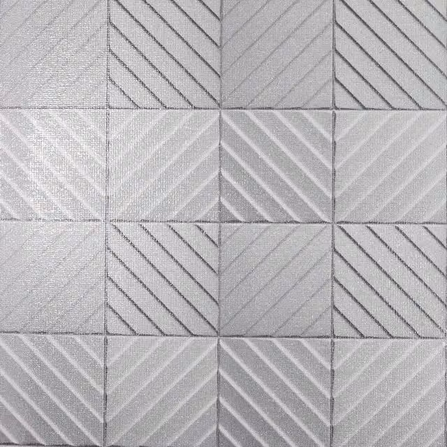 I Love Wallpaper Abstract Modern Hotel Tile Wallpaper in Grey