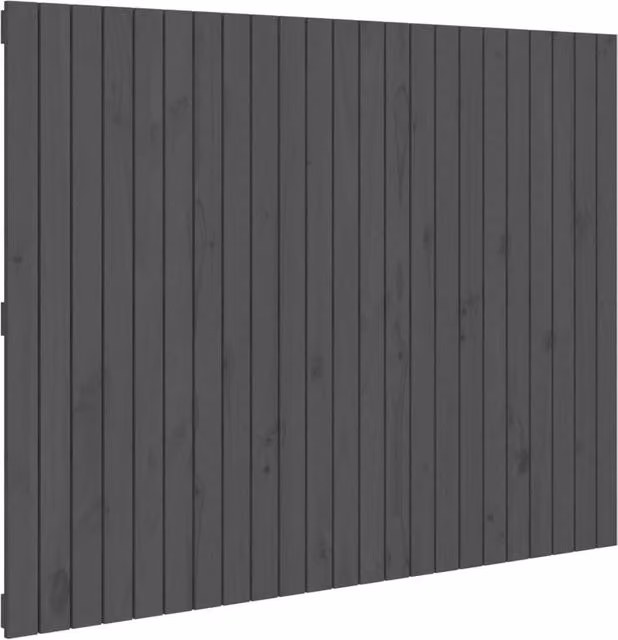 Berkfield Home Grey Rustic Solid Pine Wall Mount Headboard W: 146.5 cm, D: 3 cm, H: 110 cm