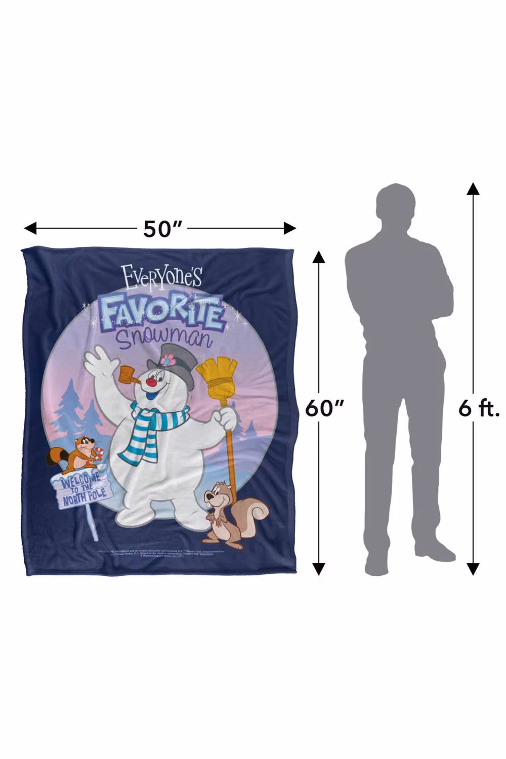 Frosty The Snowman Extra Large Super Soft Silky Touch Fluffy Throw Blanket in Multicolour – 3