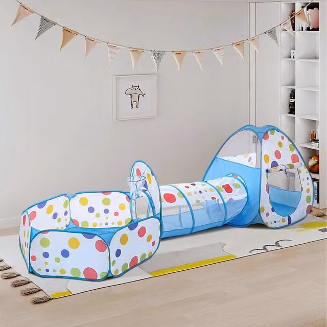 Lifeideas Multicolour Pop Up Play Tent with Tunnel and Ball Pit