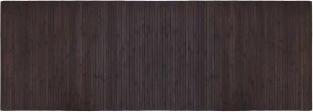 Berkfield Home Rectangular Bamboo Rug in Brown, W: 70 cm, L: 200 cm