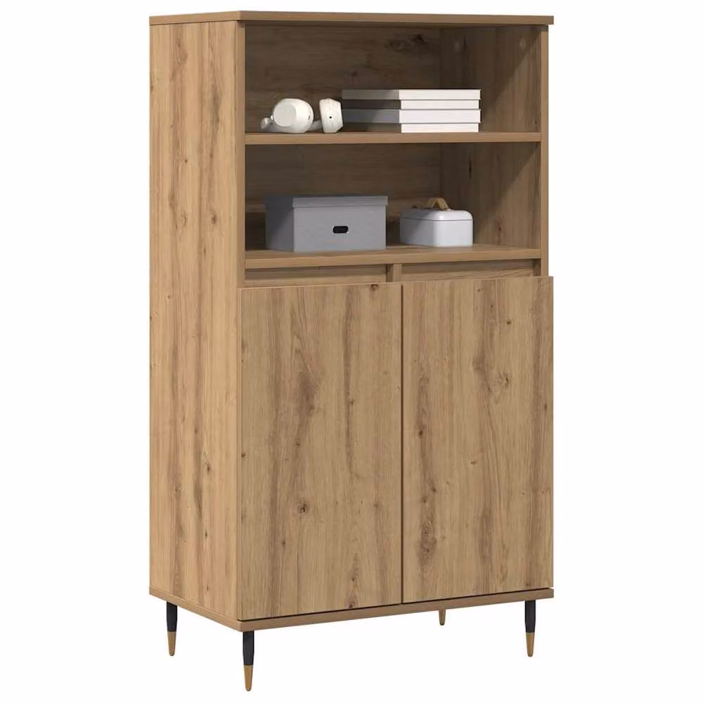 Berkfield Home Artisan Oak Highboard in Brown, W/D/H: 60 x 36 x 110 cm – 2