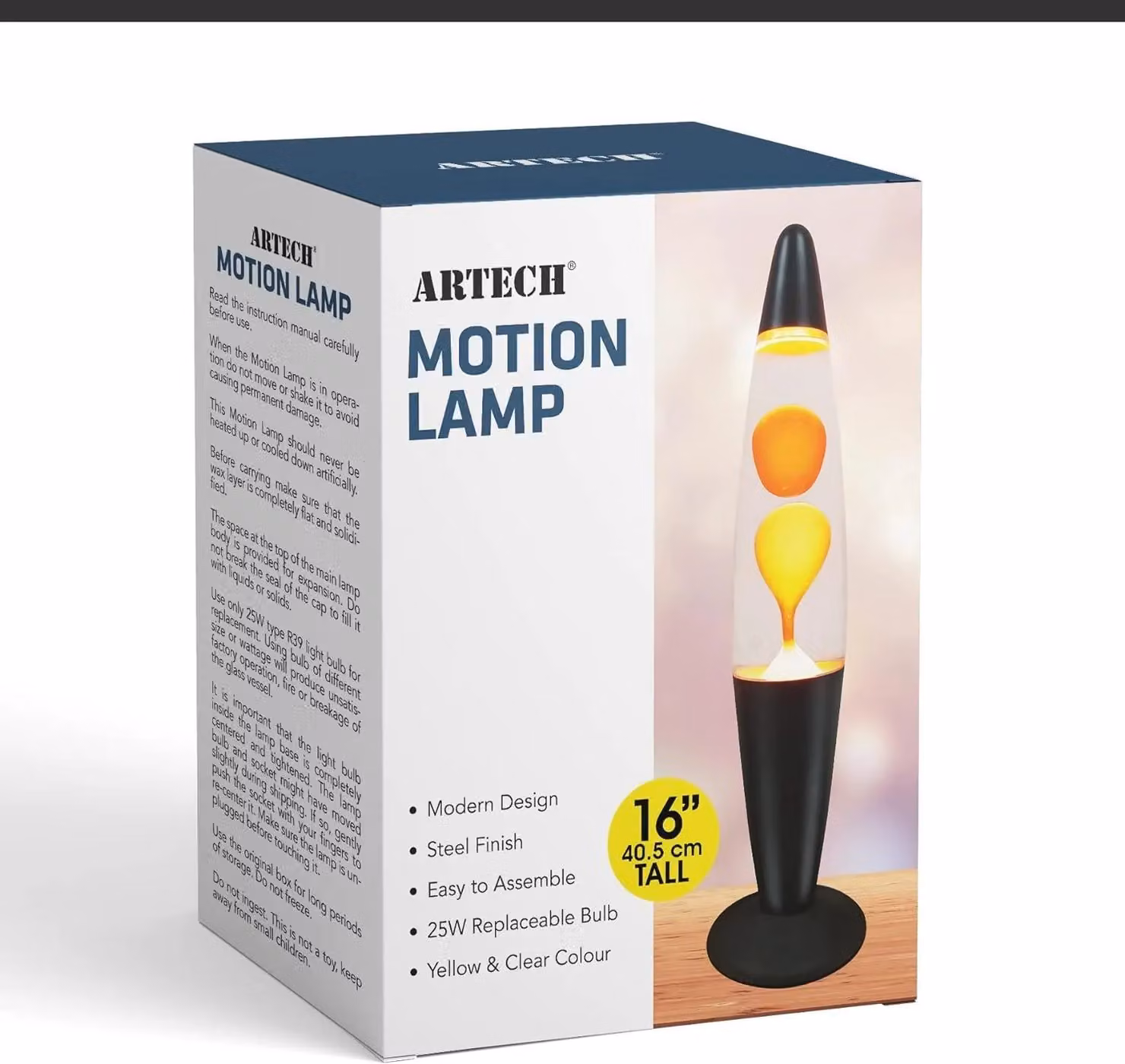 Trendi Yellow Wax Motion Lamp with Aluminum Base, Height: 40.64 cm – 2