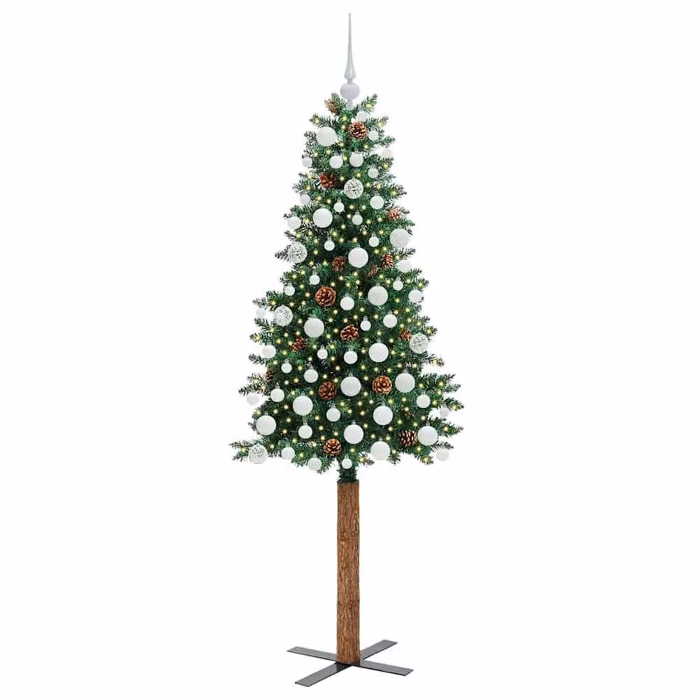 Berkfield Home Slim Green Christmas Tree, Height: 180 cm – 3