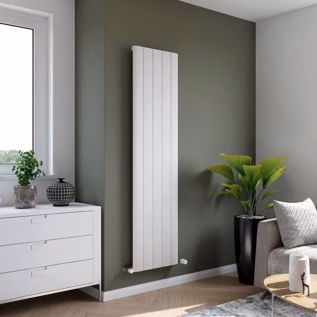 Bathroom Kingdom Eris White Vertical Wall Hung Radiator H: 180 cm, W: 56.5 cm – 1