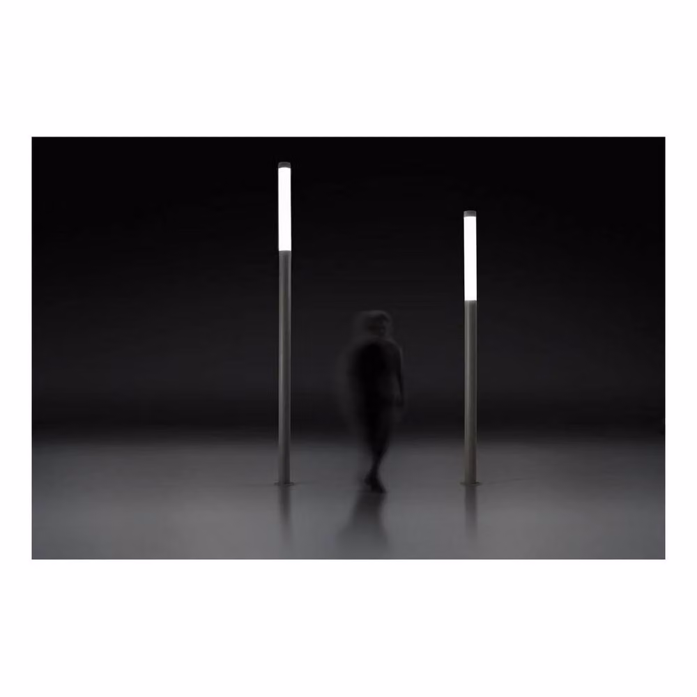 Netlighting Lyon Outdoor Bollard in Urban Grey, Height: 181 cm – 2