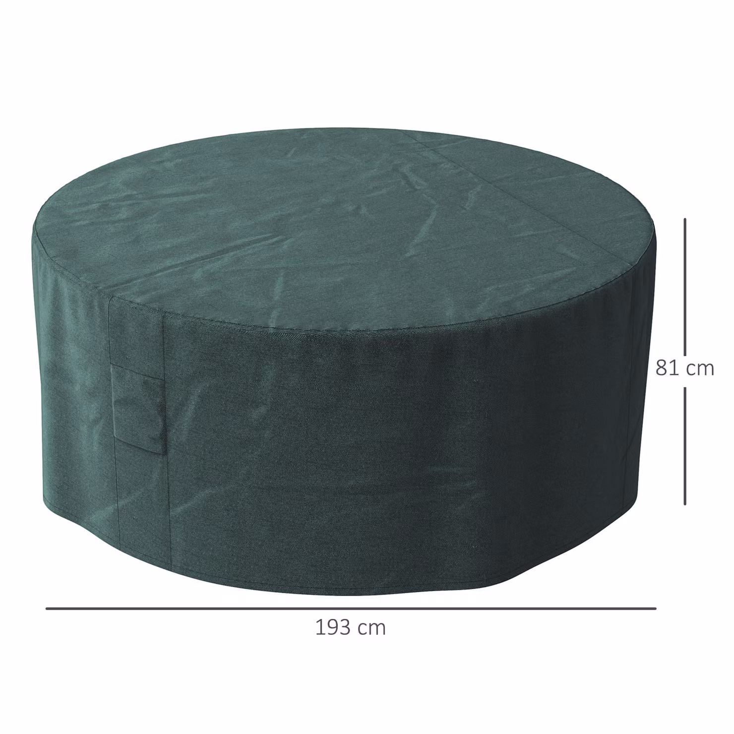 Outsunny Green Waterproof Round Garden Furniture Cover, Diameter: 193 cm, Height: 80 cm – 3