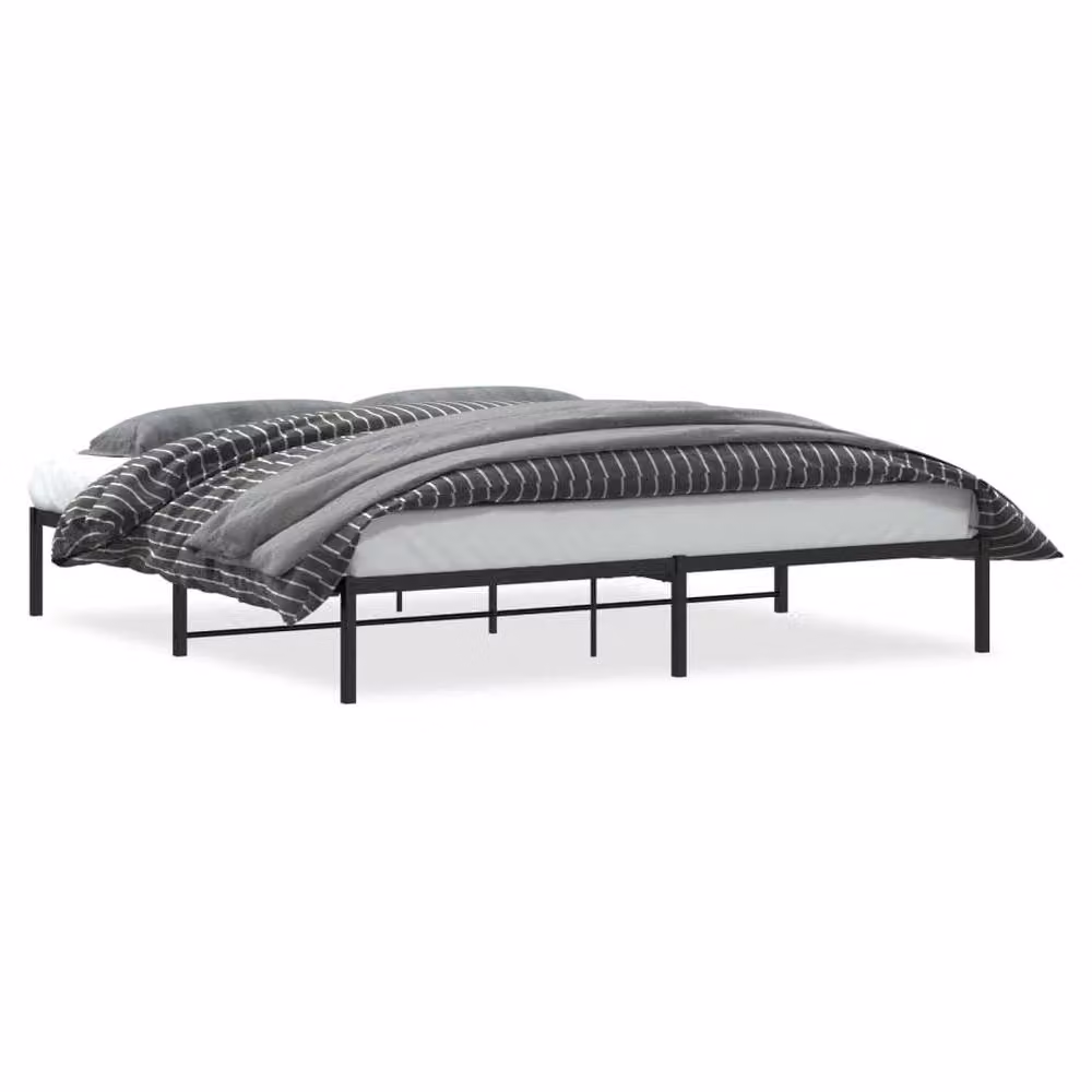 Berkfield Home Metal Bed Frame in Black, 200 x 200 cm – 2