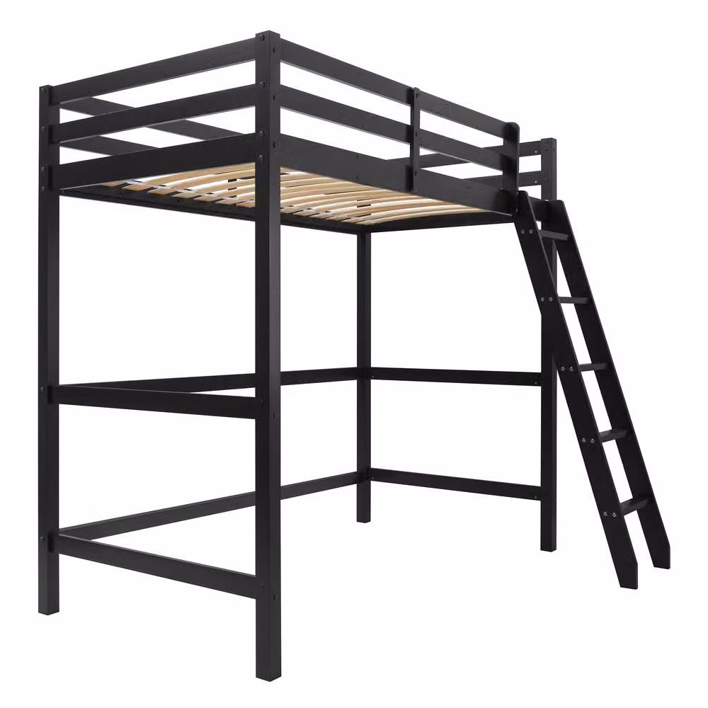 Nöa and Nani Thomas Single High Sleeper Cabin Bed in Anthracite Grey Solid Wood – 3