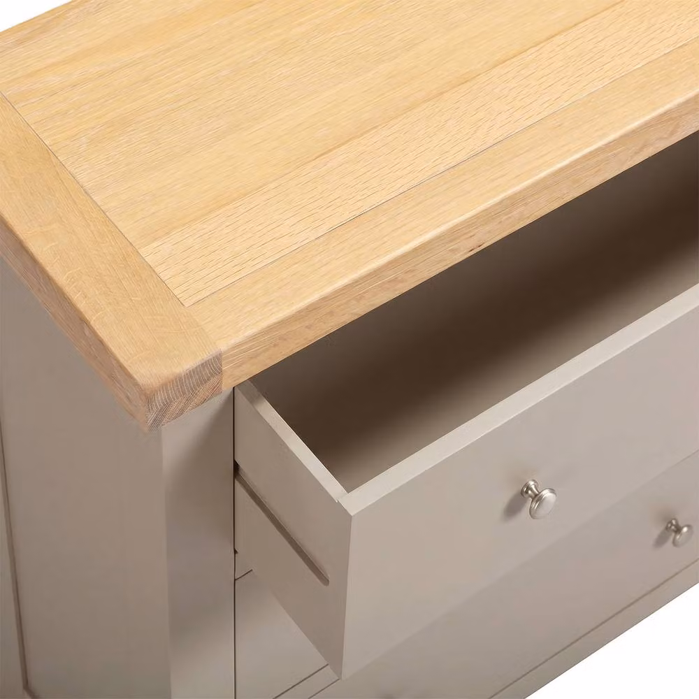Seconique Windsor 3 Drawer Chest in Beige and Oak – 3