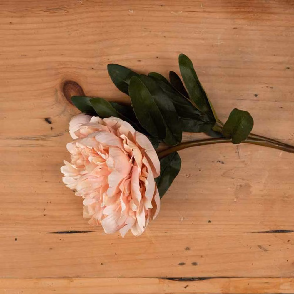 Lemon Pavilion Furniture and Decor Peach Peony Artificial Flower, Orange and Pink, L20 x W20 x H58 cm – 1