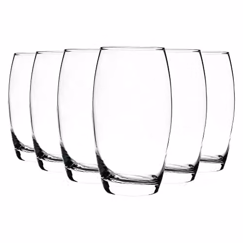 Argon Tableware Tondo Highball Tumbler Glasses, 510ml, Transparent, Pack of 6