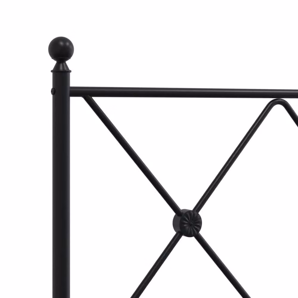 Berkfield Home Metal Bed Frame with Footboard, Black, W/D/H: 193 x 198 x 90.5 cm – 3