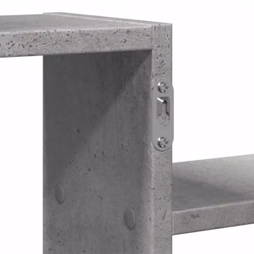vidaXL Modern Wall Mounted Shelf in Grey MDF, W: 104 cm, D: 15 cm, H: 49 cm – 2
