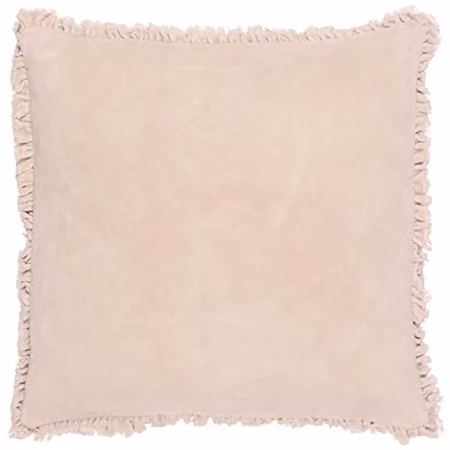 Yard Bertie Cotton Velvet Square Cushion in Beige, W/D/H: 45 x 45 x 45 cm – 1