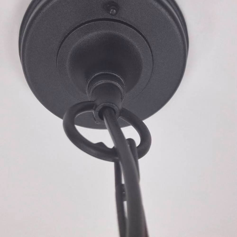 Netlighting Chapel Mini Outdoor Pendant Ceiling Light in Black with Transparent Glass – 4