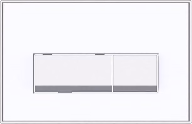 Nes Home White Glass Dual Flush Flush Mounted Flushplate W: 28.8 cm x H: 29 cm