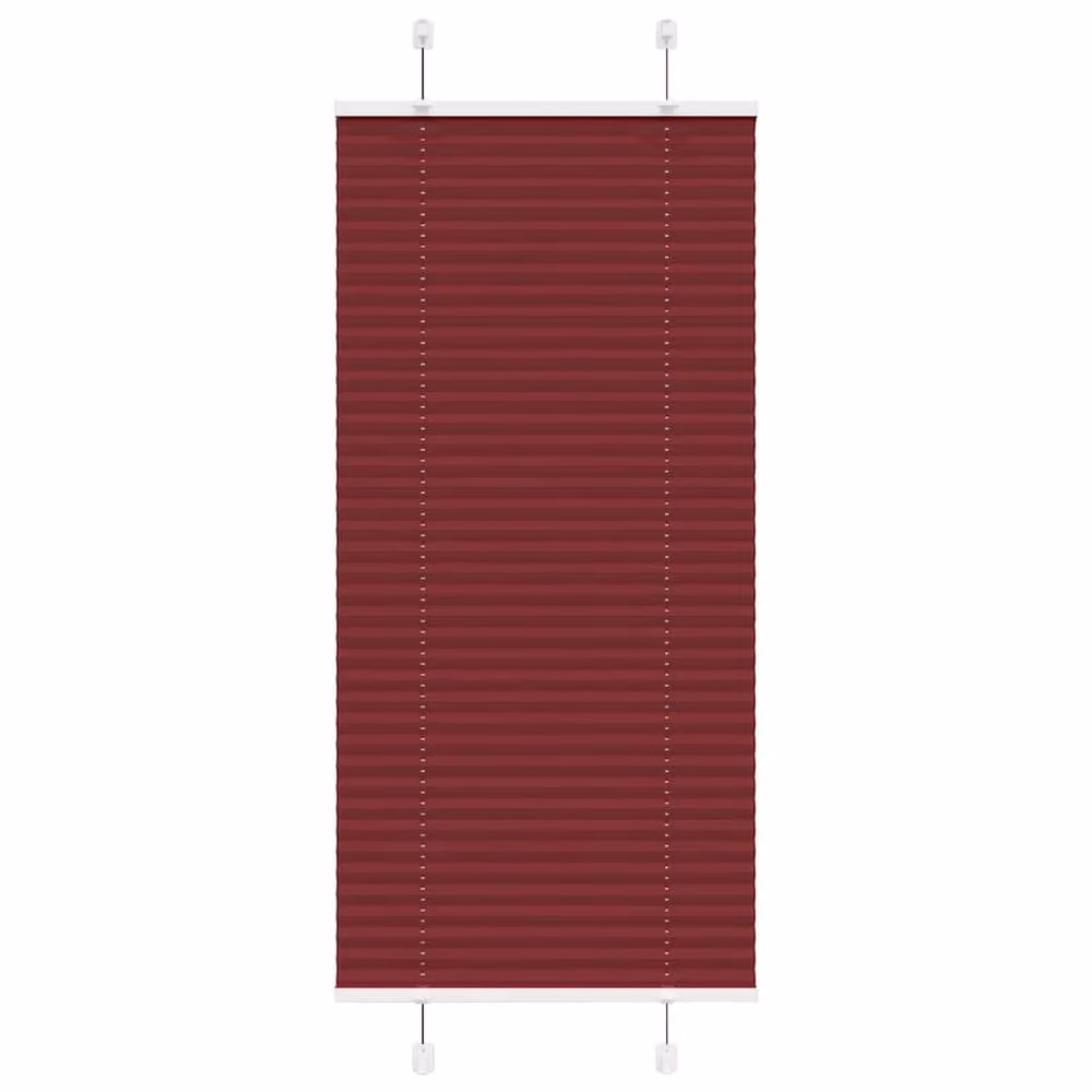 Berkfield Home Single Pleat Blind in Bordeaux Red Polyester, W: 55 cm, H: 150 cm – 2