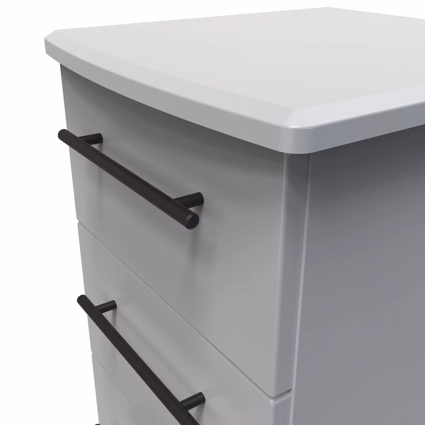 2 U Howard 3 Drawer Bedside Cabinet in Dark Grey, Ready Assembled – 2