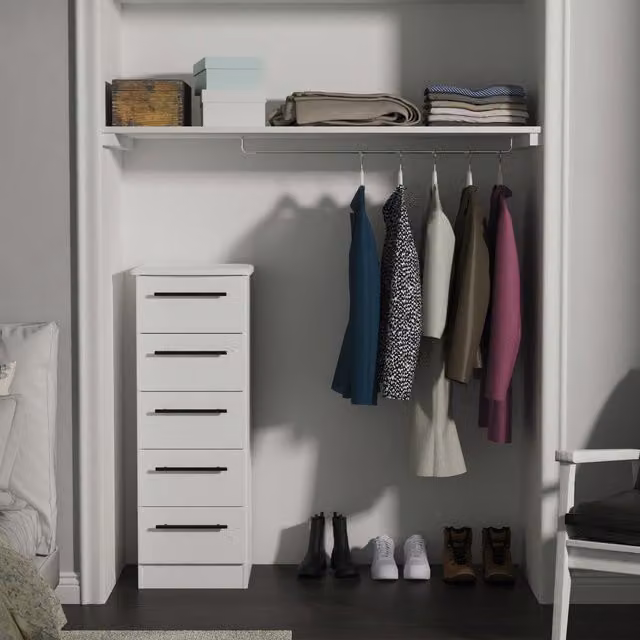 2 U Howard 5 Drawer Tallboy in White – 1
